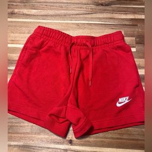 Nike Red Sweatpants Shorts Size X-Small